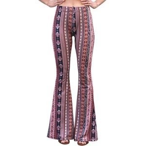 No Boundaries Floral Print Flare Pants
